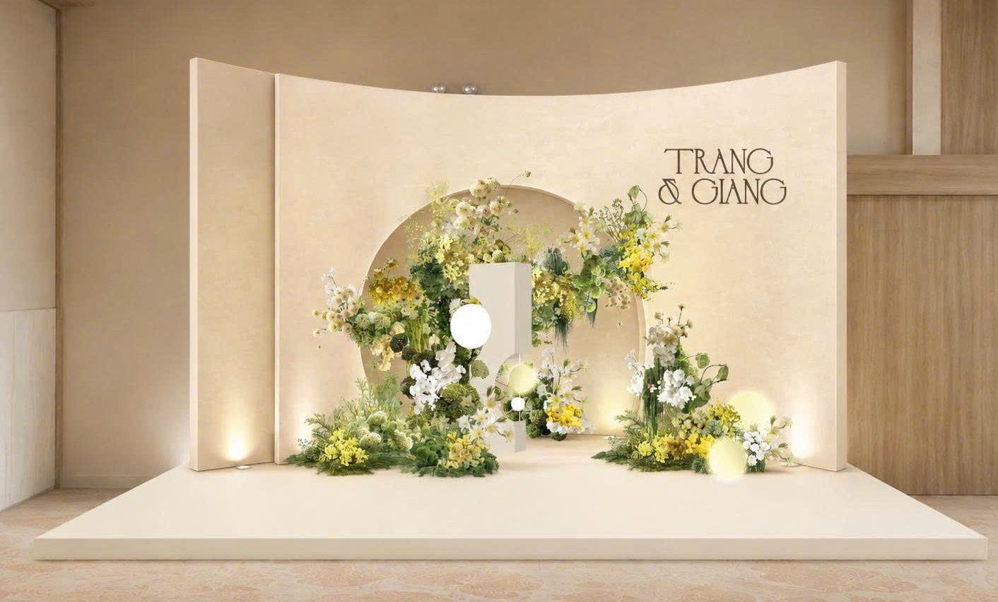 Phối cảnh backdrop phương án 1